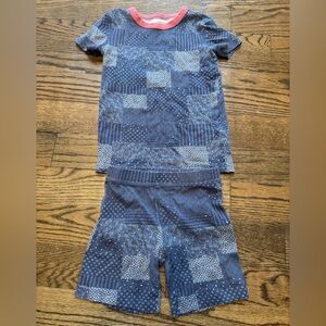 Crewcuts Boys Patchwork Summer Pajama Set, Short Sleeve Top & Shorts, Size 7